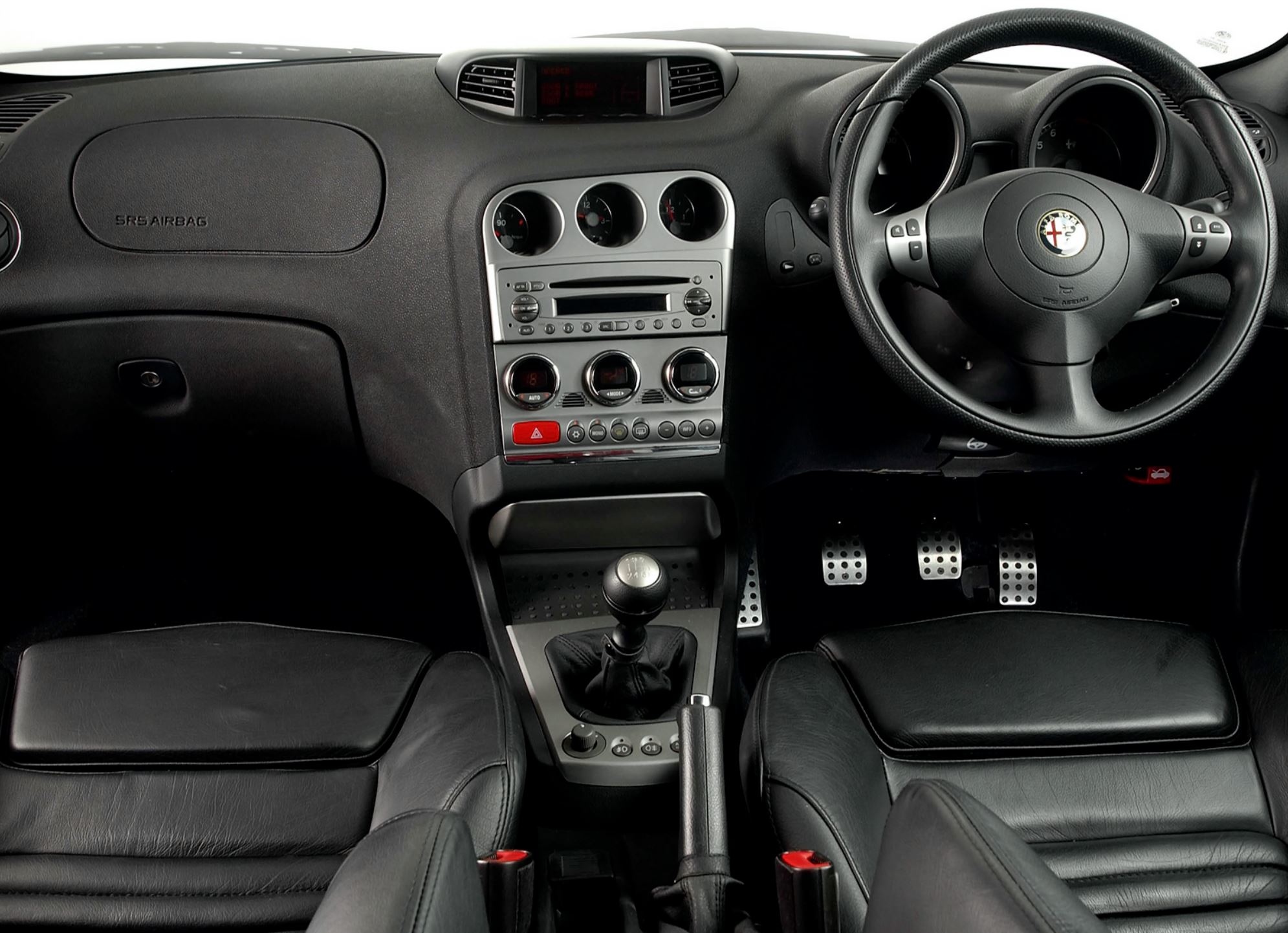 Alfa Romeo 156 GTA interior with six speed manual